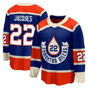 Men's Jean-Francois Jacques Edmonton Oilers ＃22 Breakaway Royal 2023 Heritage Classic Premier Jersey