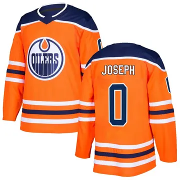 Men's Mathieu Joseph Edmonton Oilers ＃0 Authentic Orange r Home Jersey