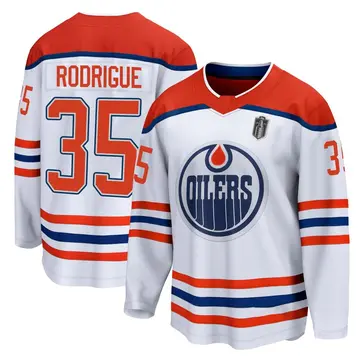 Men's Olivier Rodrigue Edmonton Oilers ＃35 Breakaway White 2020/21 Special Edition 2025 Stanley Cup Final Jersey