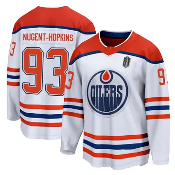 Men's Ryan Nugent-Hopkins Edmonton Oilers ＃93 Breakaway White 2020/21 Special Edition 2025 Stanley Cup Final Jersey