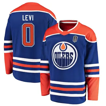 Youth Devon Levi Edmonton Oilers ＃0 Breakaway Royal Alternate 2025 Stanley Cup Final Jersey