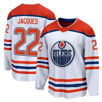 Youth Jean-Francois Jacques Edmonton Oilers ＃22 Breakaway White 2020/21 Special Edition Jersey