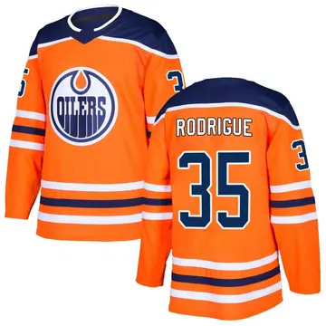 Youth Olivier Rodrigue Edmonton Oilers ＃35 Authentic Orange r Home Jersey